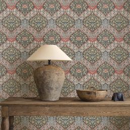 Norbury Wallpaper Brick/Teal