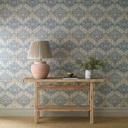 Norbury Wallpaper Woad/Linen