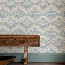 Norbury Wallpaper Woad/Linen
