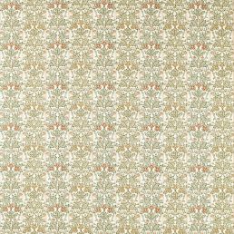 Oak & Blossom Fabric Chestnut/Primrose