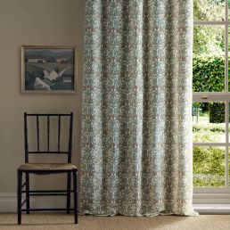Oak & Blossom Fabric Chestnut/Primrose