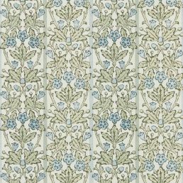 Oak & Blossom Wallpaper Thyme/Woad