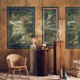 Owl & Willow Wallpaper Bayleaf/Orange