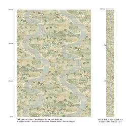 Papyrus River Wallpaper Green Fields