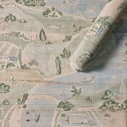 Papyrus River Wallpaper Green Fields