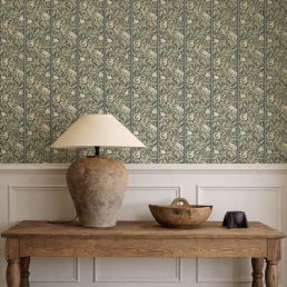 Peony Trellis Wallpaper Bayleaf/Slate