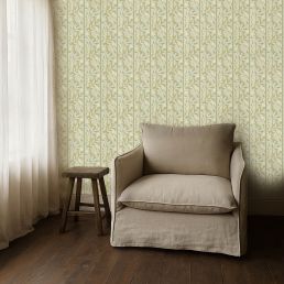 Peony Trellis Wallpaper Sage