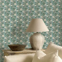 Peony Trellis Wallpaper Soft Blue/Nettle