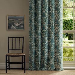 Persian Tulip Embroidery Fabric Evergreen