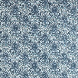 Persian Tulip Embroidery Fabric Indigo