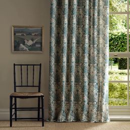Persian Tulip Fabric Teal