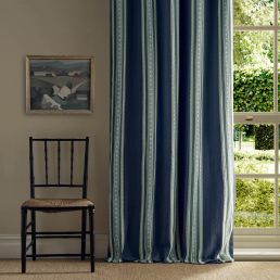 Pimlico Stripe Fabric Indigo/Forest