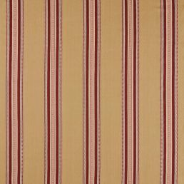 Pimlico Stripe Fabric Ochre/Crimson