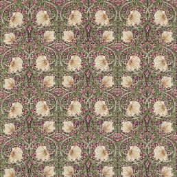 Pimpernel Fabric Aubergine/Olive
