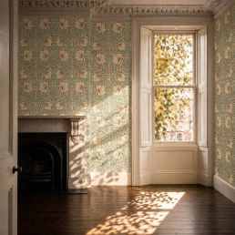 Pimpernel Wallpaper Rose Cockle/Sage