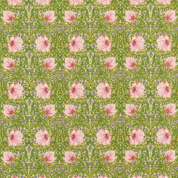 Pimpernel Fabric Sap Green/Strawberry