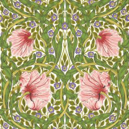 Pimpernel Wallpaper Sap Green/Strawberry