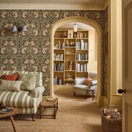 Pimpernel Wallpaper Walnut/Sage