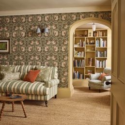 Pimpernel Wallpaper Walnut/Sage