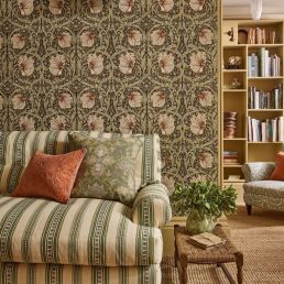 Pimpernel Wallpaper Walnut/Sage