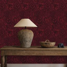 Poppy Wallpaper Claret