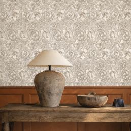 Poppy Wallpaper Cream/Chocolate