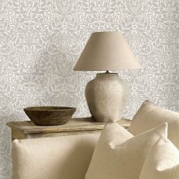 Pure Acorn Wallpaper Ecru/Pewter