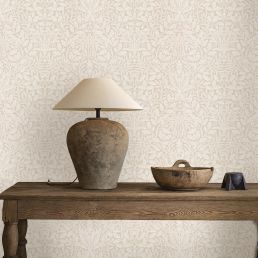 Pure Acorn Wallpaper Linen/Ecru