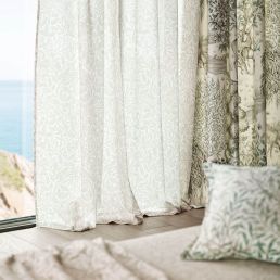 Pure Acorn Sheer Wide Width Fabric Beige