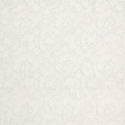 Pure Bachelors Button Embroidery Fabric Grey Blue