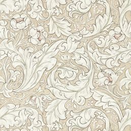 Pure Bachelors Button Wallpaper Linen/Coral