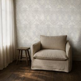 Pure Dove & Rose Wallpaper Cloud Grey
