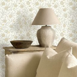 Pure Fruit Wallpaper Horned Poppy / Grey