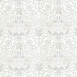 Pure Honeysuckle & Tulip Embroidery Fabric Lightish Grey