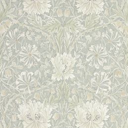 Pure Honeysuckle & Tulip Wallpaper Grey Blue