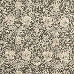 Pure Honeysuckle & Tulip Print Fabric Black Ink
