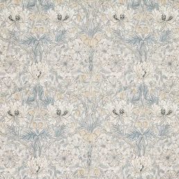 Pure Honeysuckle & Tulip Sheer Wide Width Fabric Soft Blue/Linen