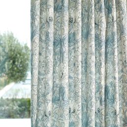 Pure Honeysuckle & Tulip Wide Width Fabric Mineral Blue/Cream