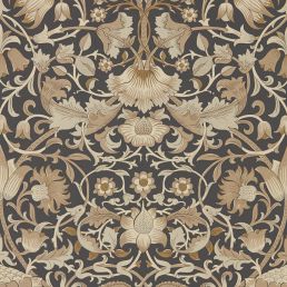 Pure Lodden Wallpaper Charcoal/Gold