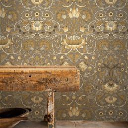 Pure Lodden Wallpaper Taupe/Gold