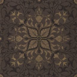 Pure Net Ceiling Wallpaper Charcoal/Gold