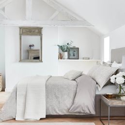 Pure Strawberry Thief Duvet Cover, Pebble Pebble