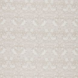 Pure Strawberry Thief Embroidery Fabric Flax