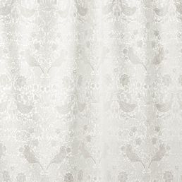 Pure Strawberry Thief Embroidery Fabric Paper White
