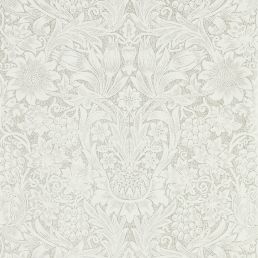 Pure Sunflower Wallpaper Chalk/Silver