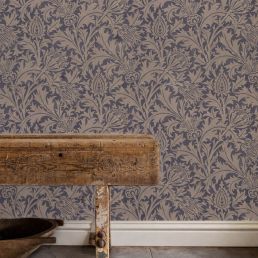 Pure Thistle Wallpaper Black Ink