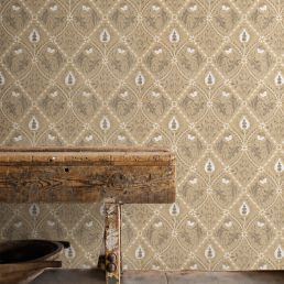 Pure Trellis Wallpaper Gold