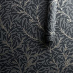 Pure Willow Boughs Wallpaper Charcoal/Black