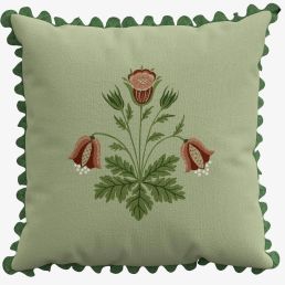 Rose Cushion, Green/Rose Green/Rose
