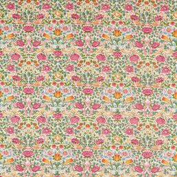Rose Fabric Boughs Green/Rose